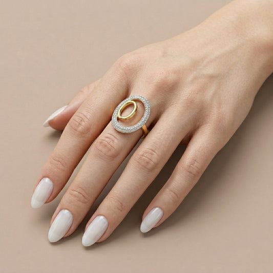Anillo doble círculo