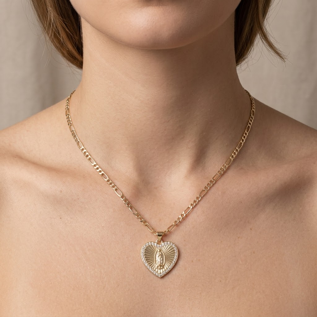 Collar Virgen corazón