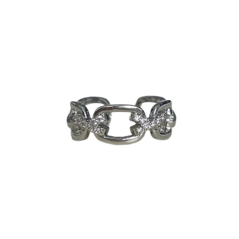 Anillo eslabones plateado