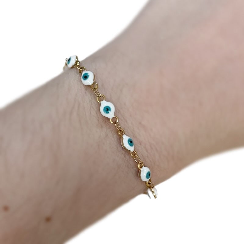 Pulsera ojos blancos