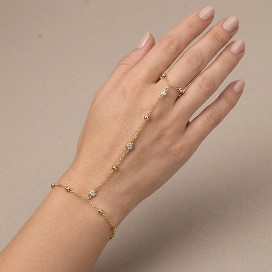 Pulsera anillo bolitas