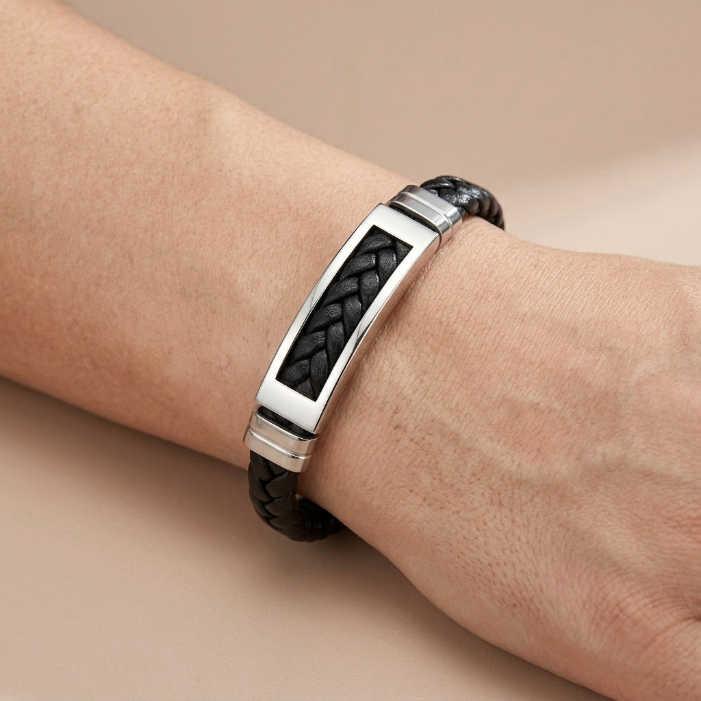Pulsera trenzada gruesa
