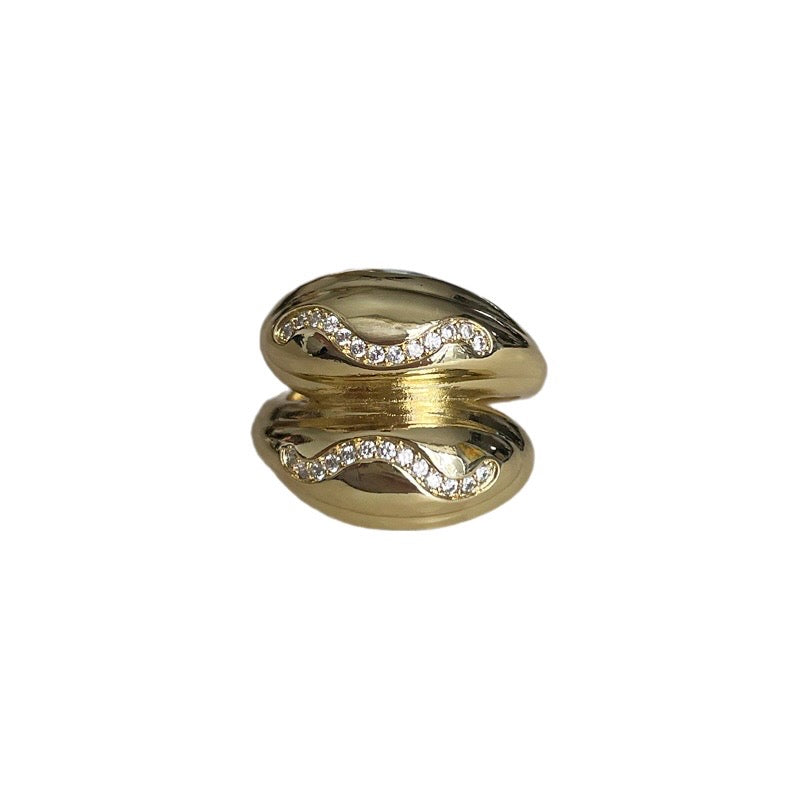Anillo cruzado zirconias
