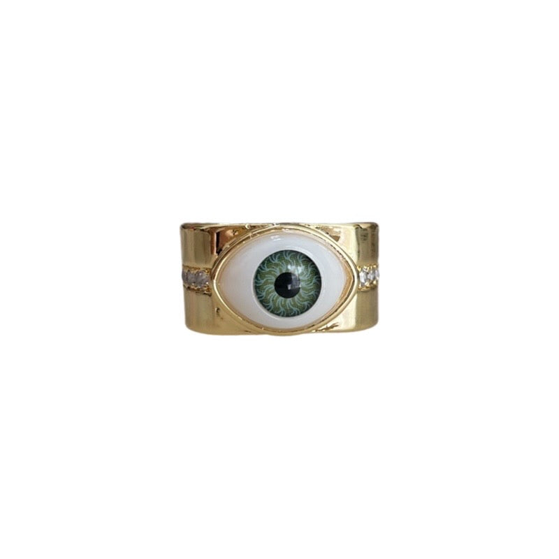 Anillo ojo verde
