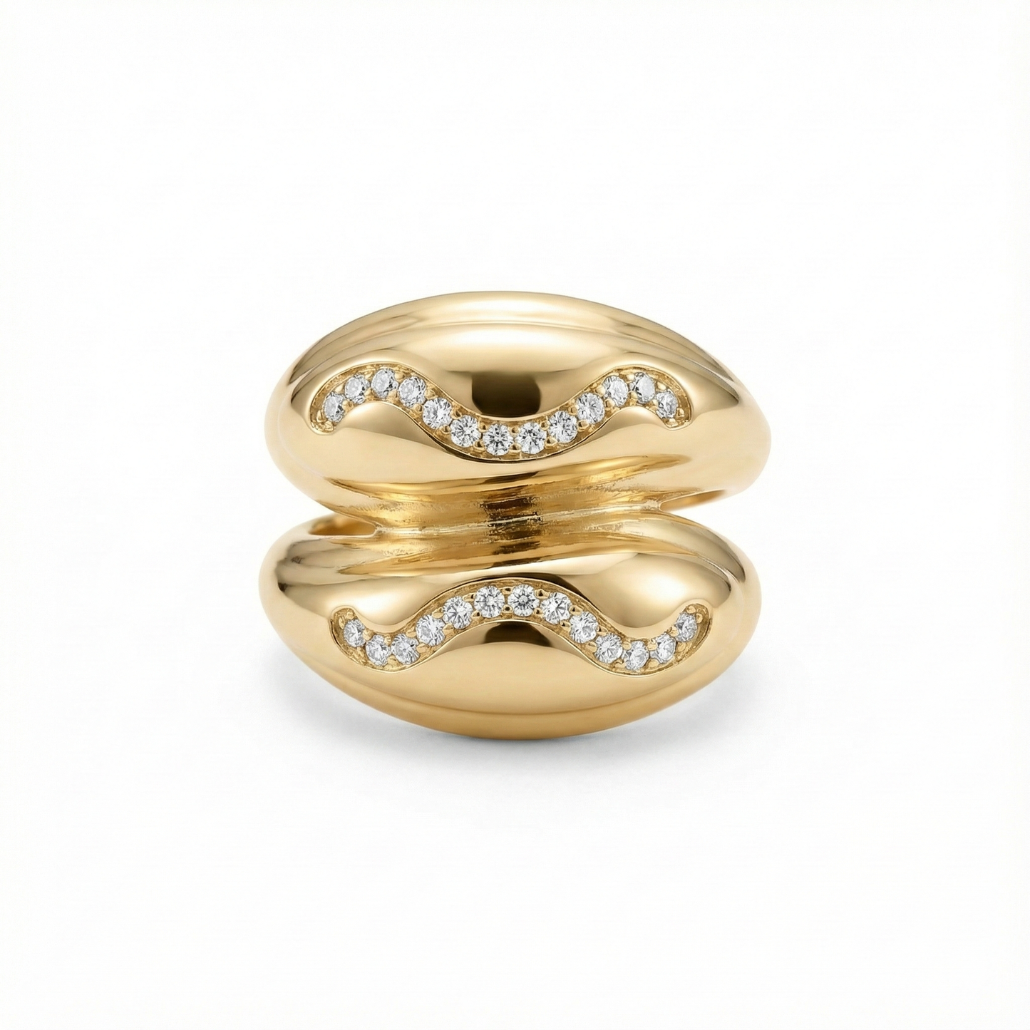 Anillo cruzado zirconias