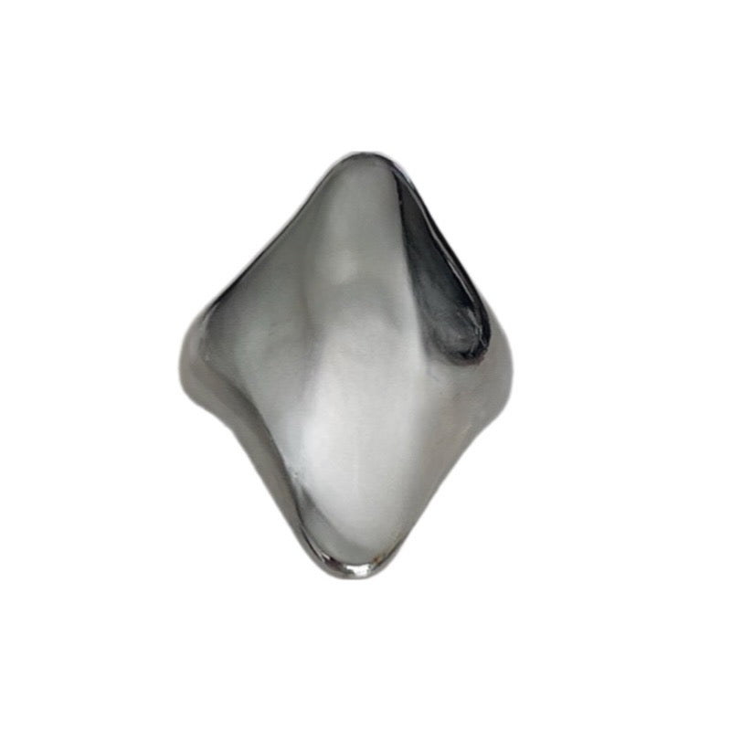 Anillo rombo plateado