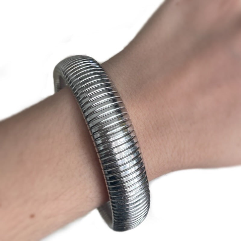 Pulsera chunky plateada