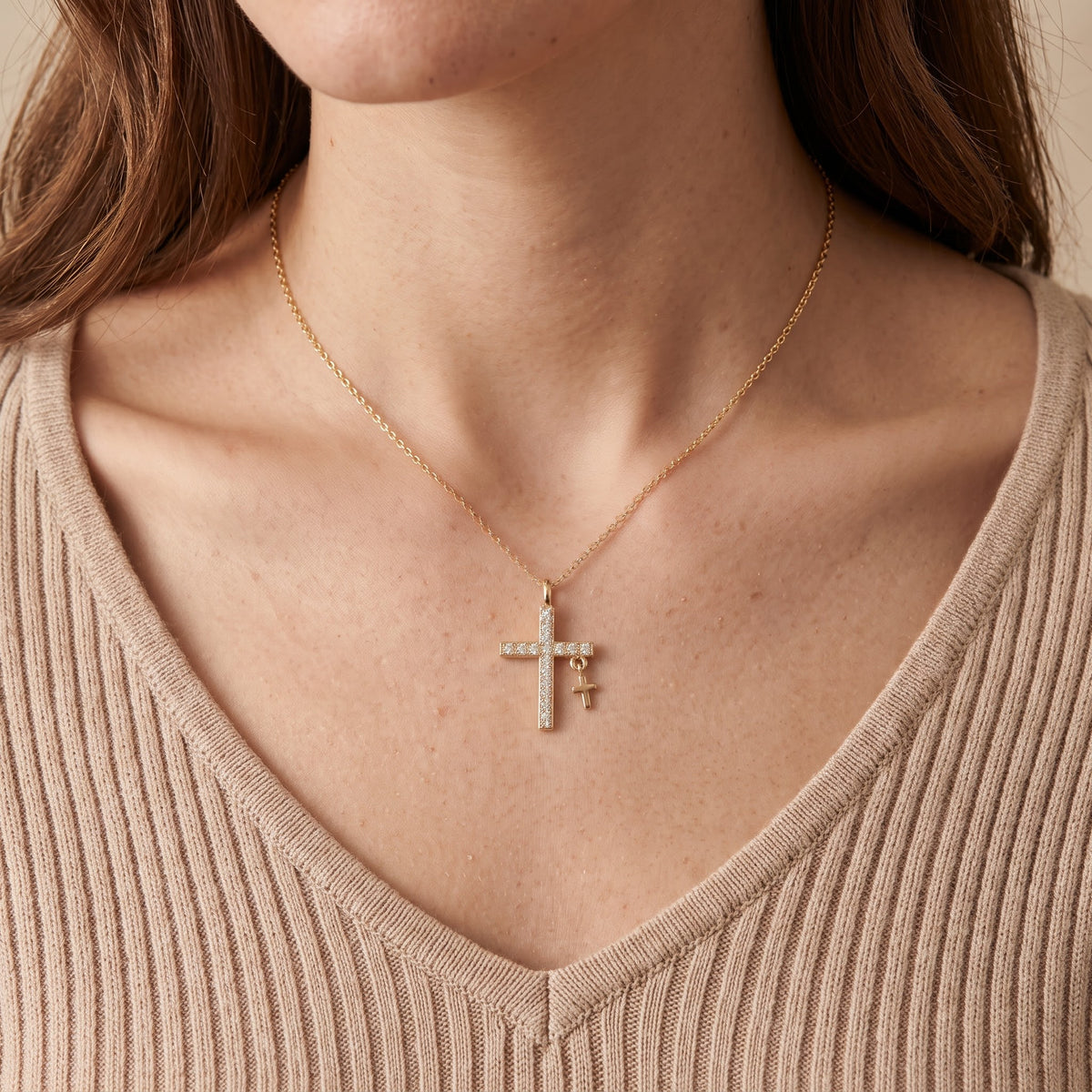 Collar Cruz doble