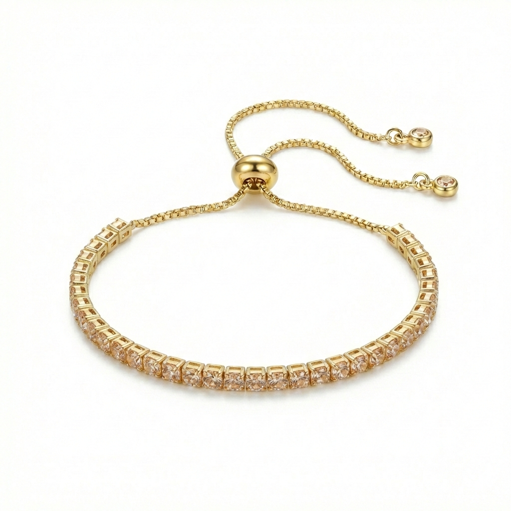 Pulsera tennis gold