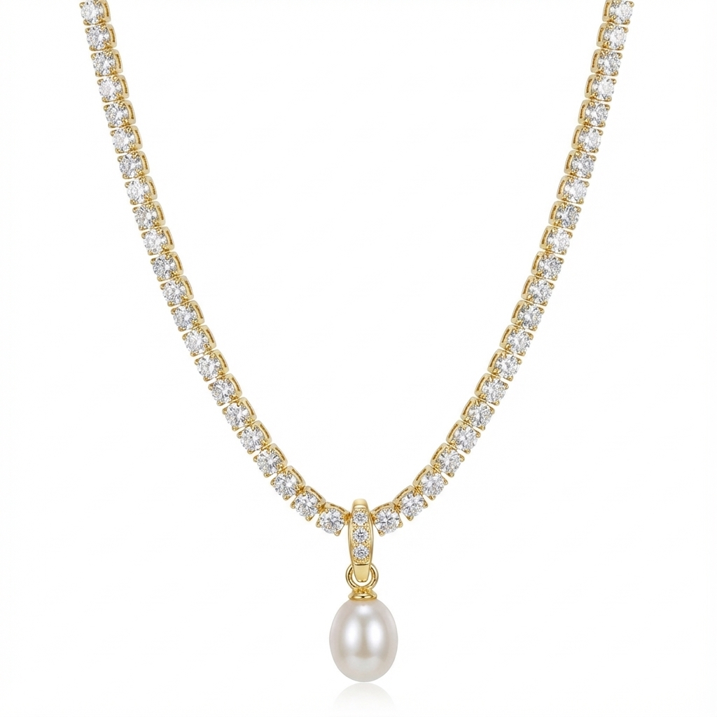 Collar tennis perla