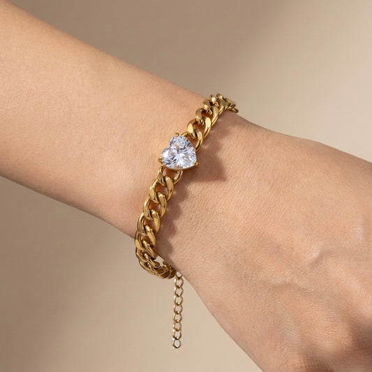 Pulsera chunky corazón