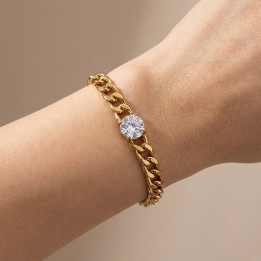Pulsera chunky zirconia