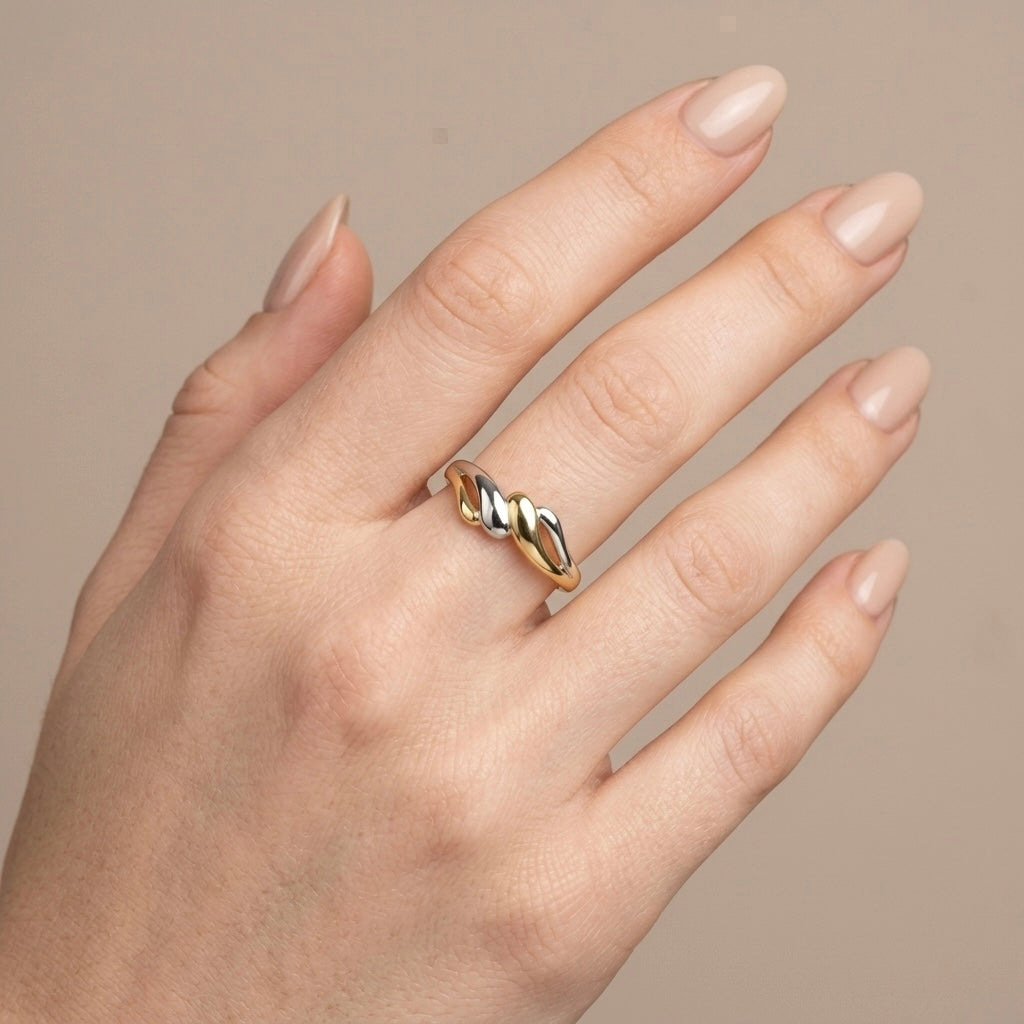 Anillo bicolor