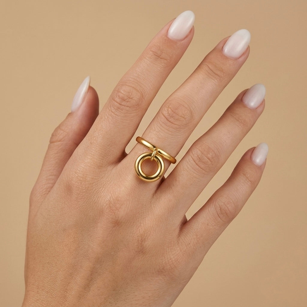 Anillo círculo colgante
