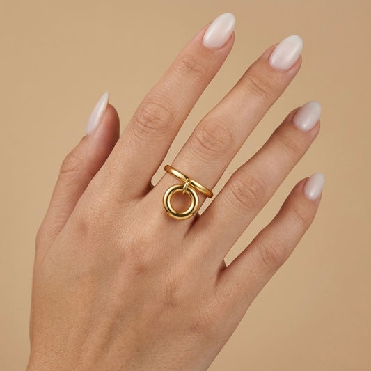 Anillo círculo colgante