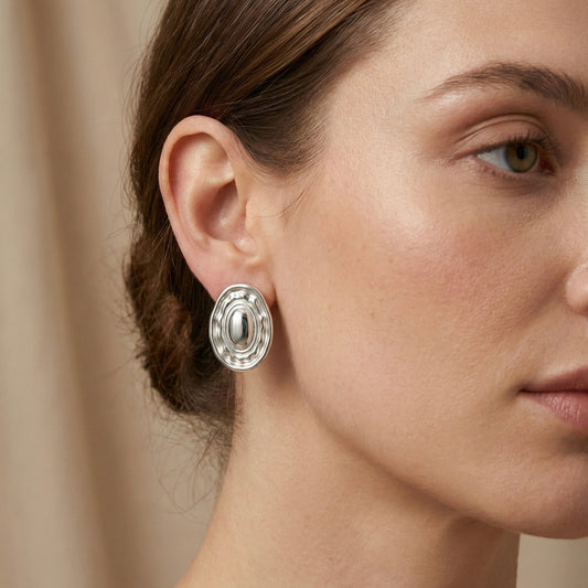 Aretes Cleo plateados