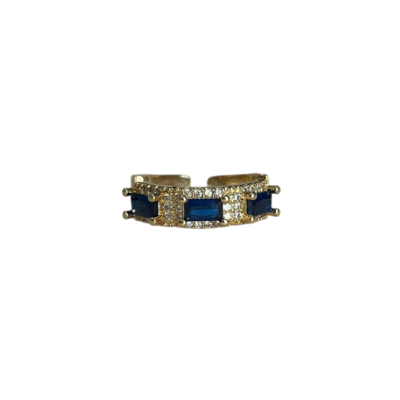 Anillo chunky azul