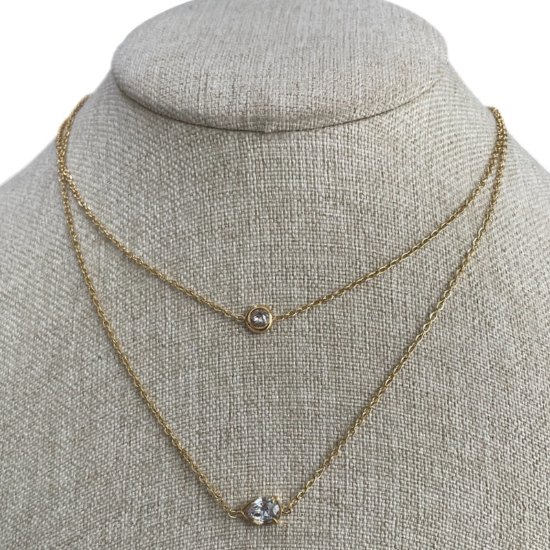 Collar doble zirconias