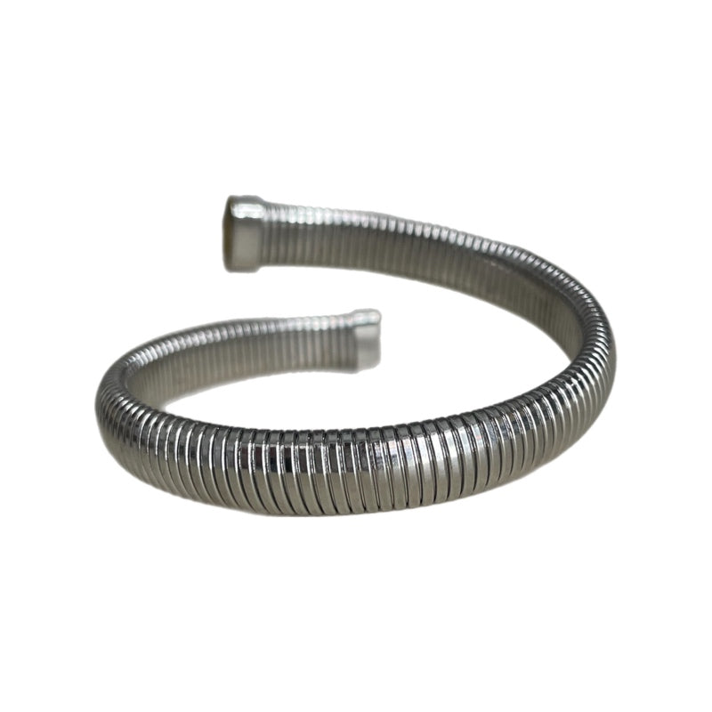 Pulsera doble vista plateada