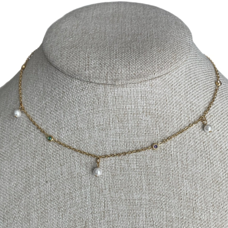 Collar bolitas perlas