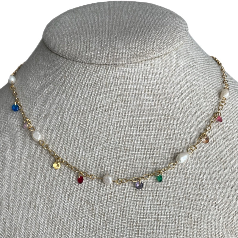 Collar colores perlas