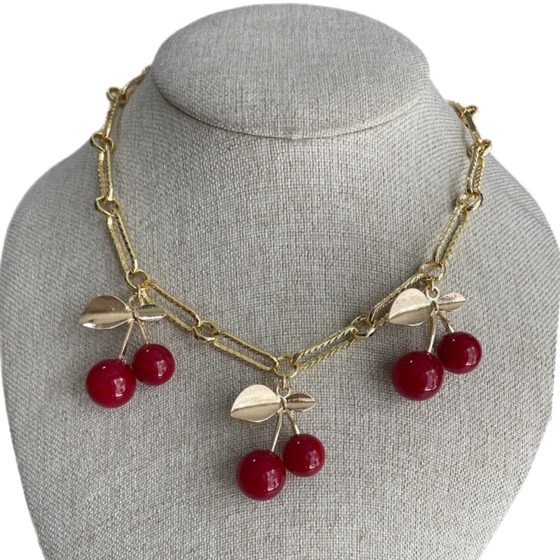 Collar Maxi cerezas