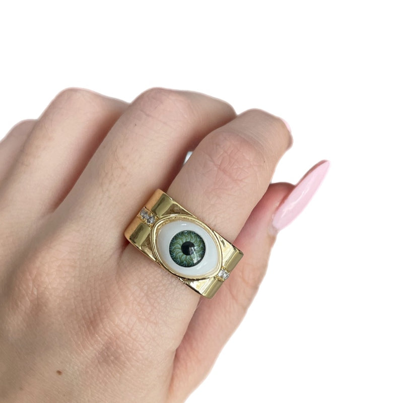Anillo ojo verde