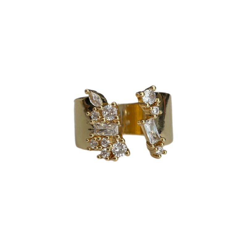 Anillo chunky zirconias