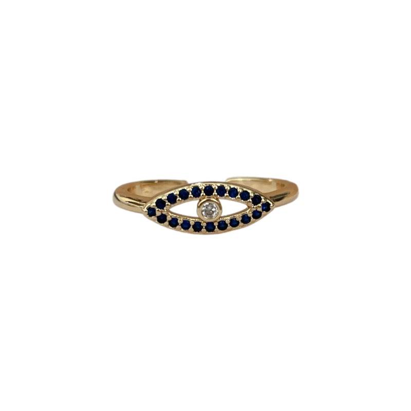 Anillo ojo zirconias