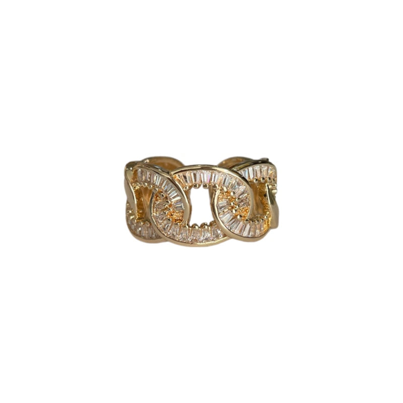 Anillo eslabones zirconias