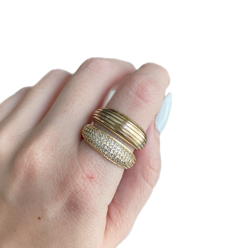 Anillo chunky doble