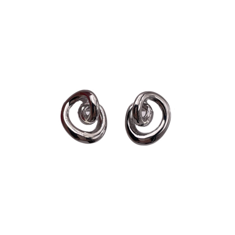 Aretes nudo plateados