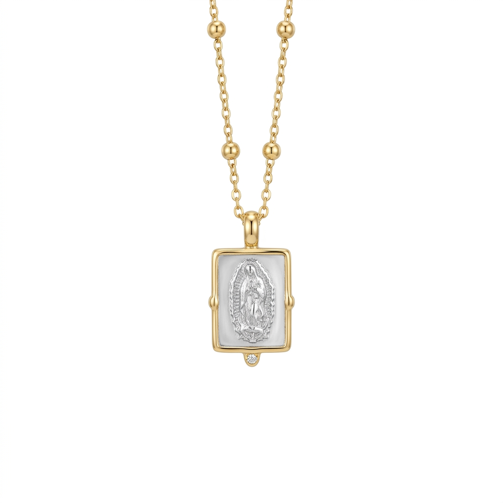 Collar Virgen bicolor