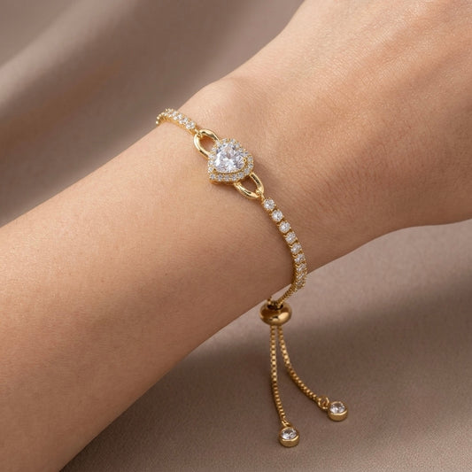 Pulsera tennis corazón
