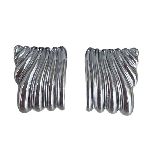 Aretes Ere plateados