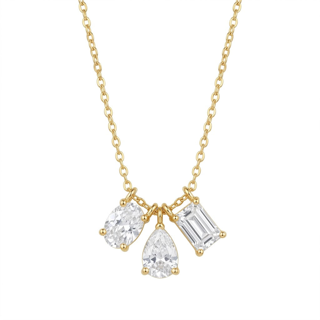 Collar triple piedra