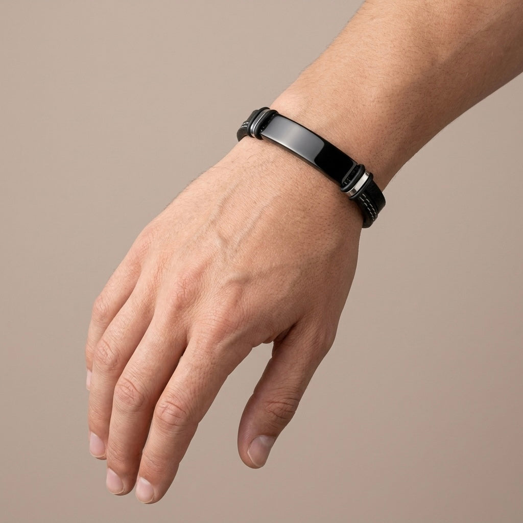 Pulsera doble negra