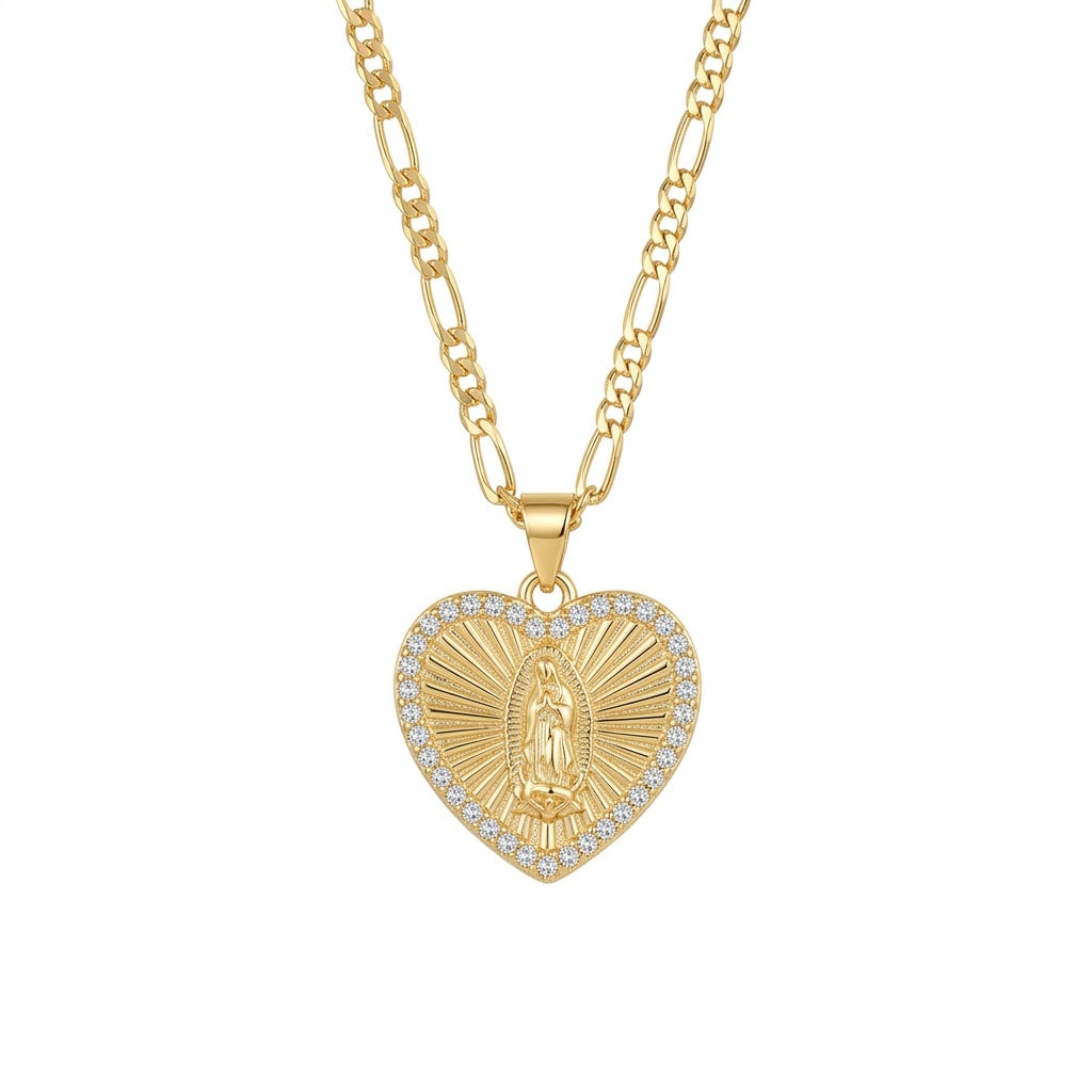 Collar Virgen corazón