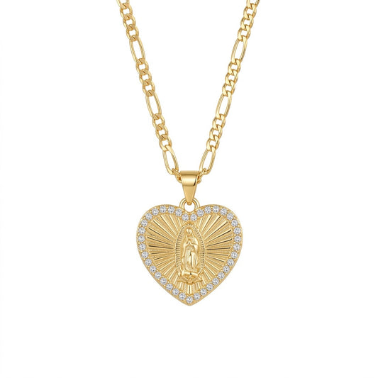 Collar Virgen corazón