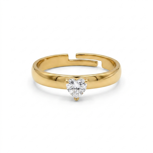 Anillo delgado corazón