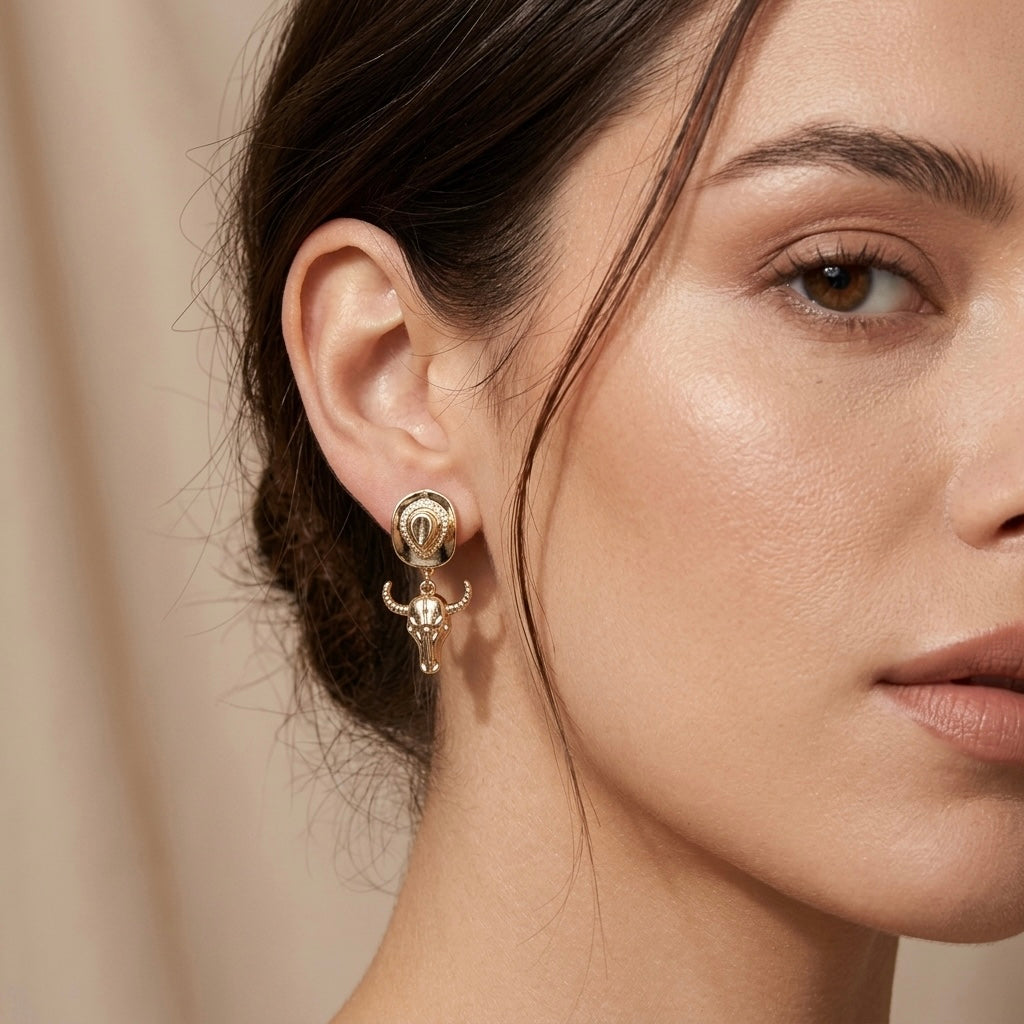 Aretes sombrero
