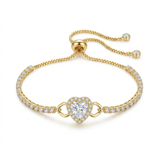 Pulsera tennis corazón