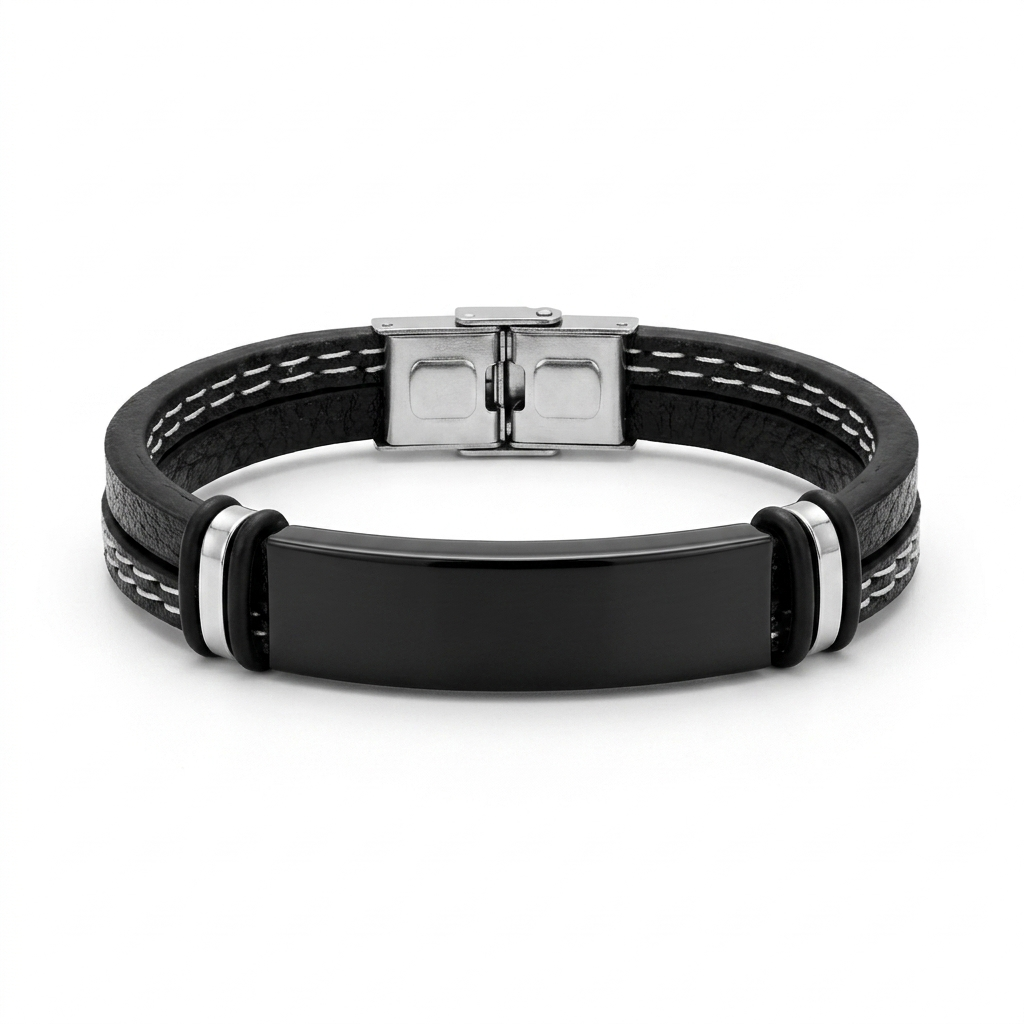 Pulsera doble negra