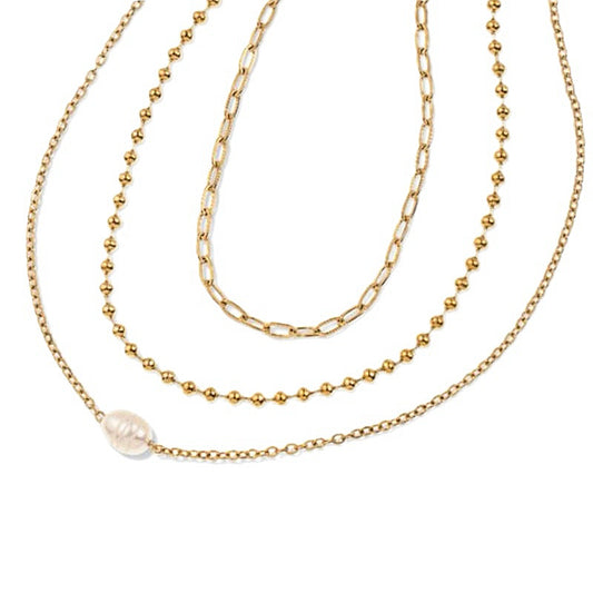 Collar triple perla