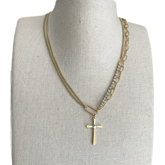 Collar Cruz doble