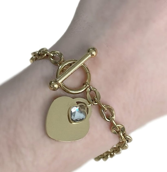 Pulsera corazón broche