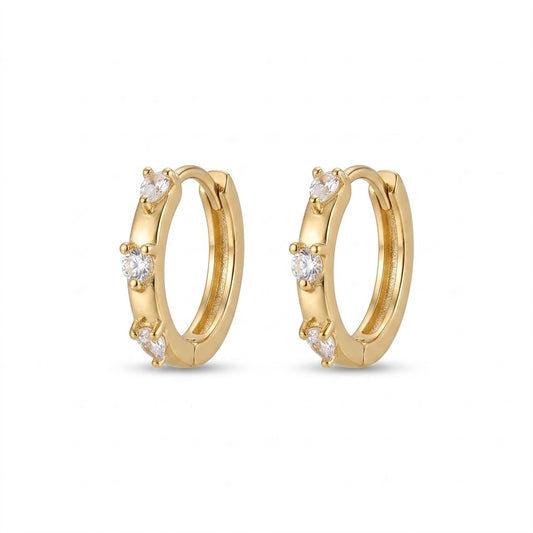 Arracadas triple zirconia