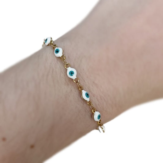 Pulsera ojos blancos