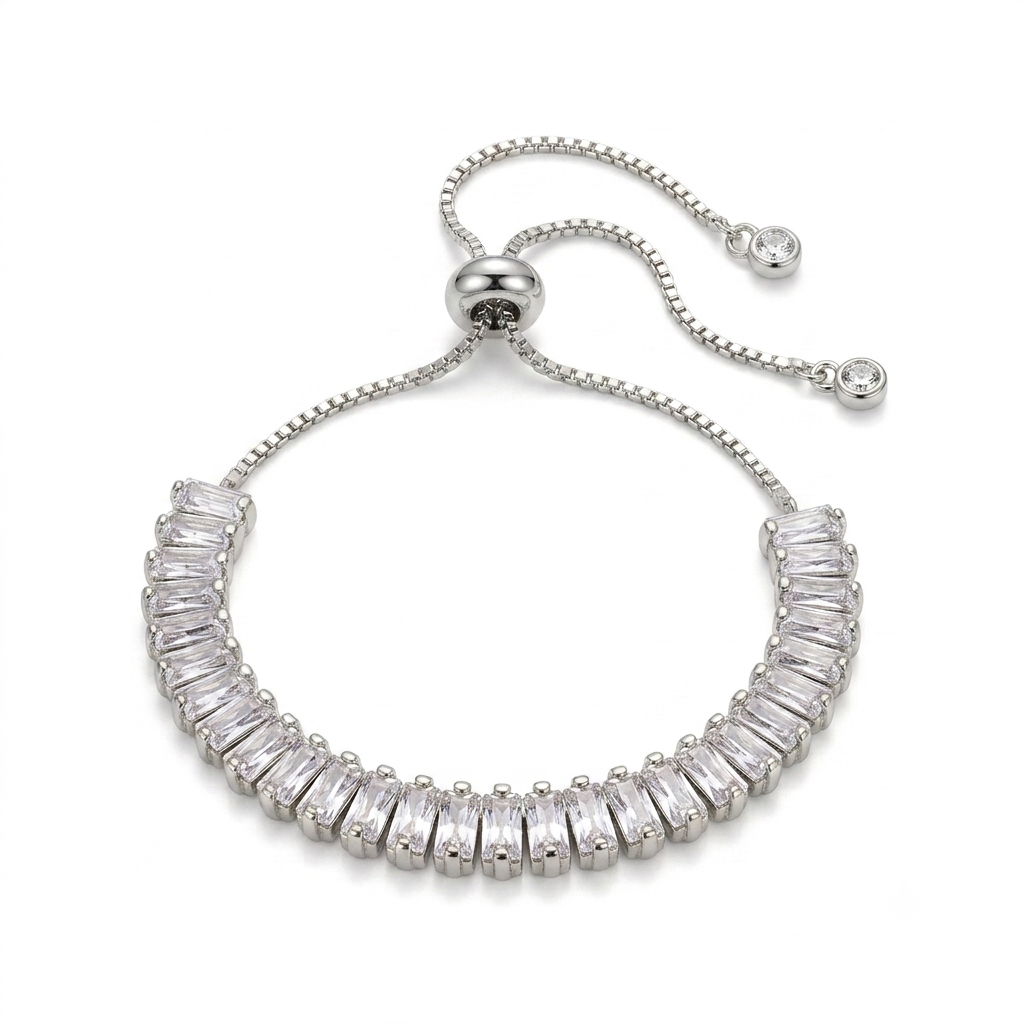 Pulsera Baguette plateada