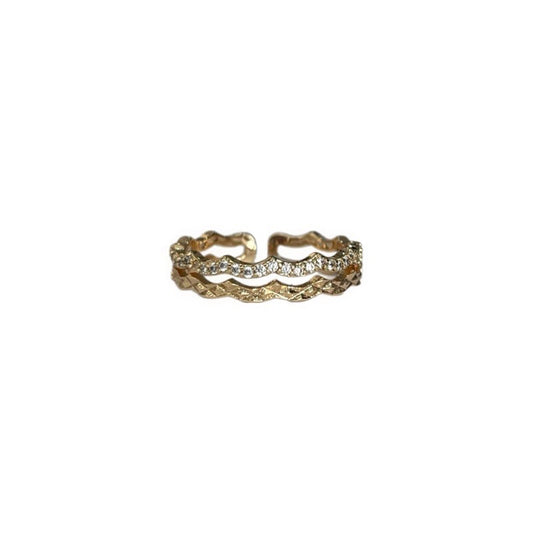 Anillo brillo doble